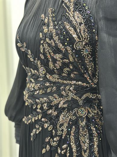 Astoria Abiye Siyah-Gold 