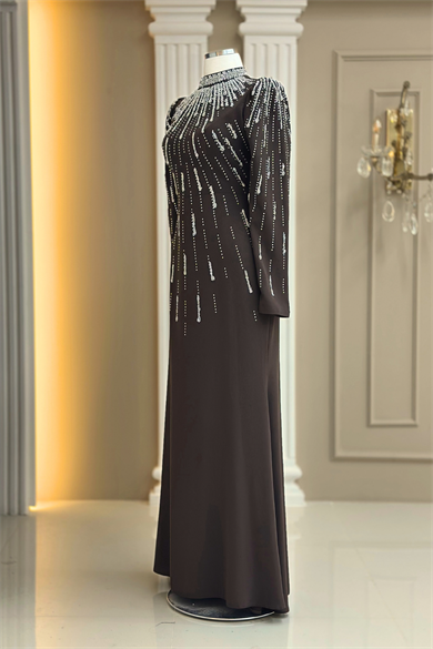 Ayla Abiye Kahverengi