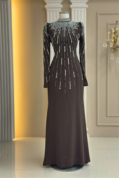 Ayla Abiye Kahverengi