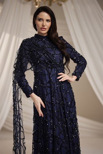 Azize Abiye Lacivert