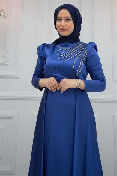 Berceste abiye indigo