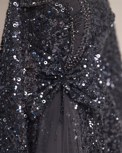 Bukle Abiye Antrasit