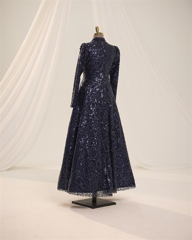 Bukle Abiye Lacivert