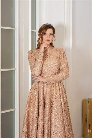 Çalıkuşu Evening Dress gold