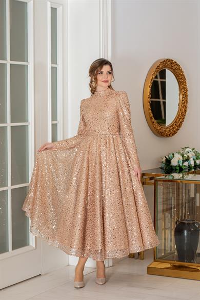 Çalıkuşu Evening Dress gold