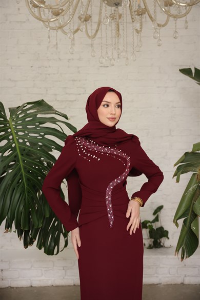 Cloepatra Abiye Bordo
