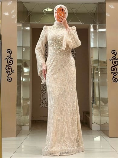 Diamond Abiye Bej