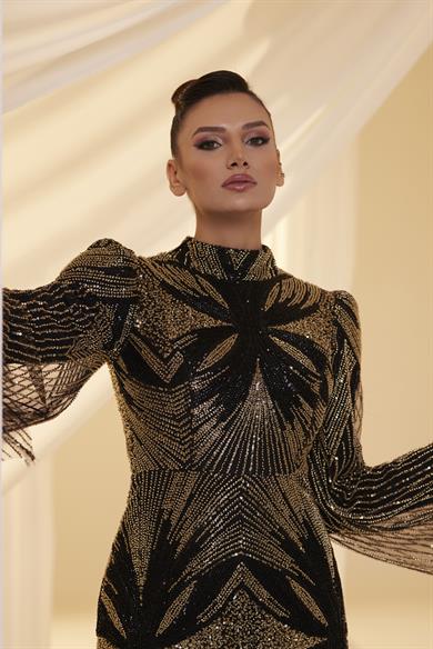 Dilan Abiye Sİyah Beyaz