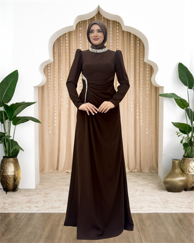 Dilem Abiye Kahverengi