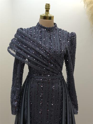 Elegance Abiye İndigo