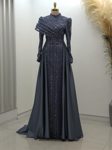 Elegance Abiye İndigo