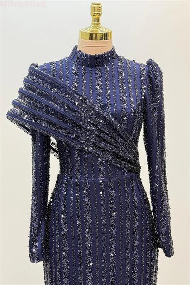 Elegance Abiye Lacivert