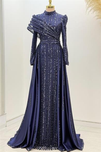 Elegance Abiye Lacivert