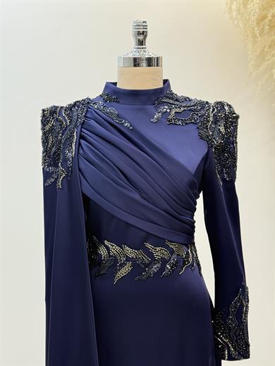 Garnili Abiye Lacivert