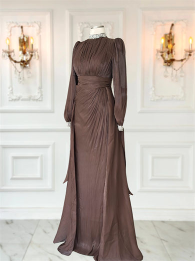 Gözde Abiye Kahverengi