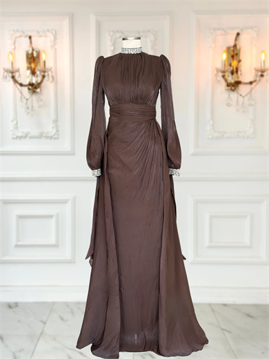 Gözde Abiye Kahverengi