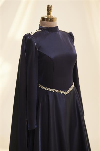 Hilal Abiye Lacivert