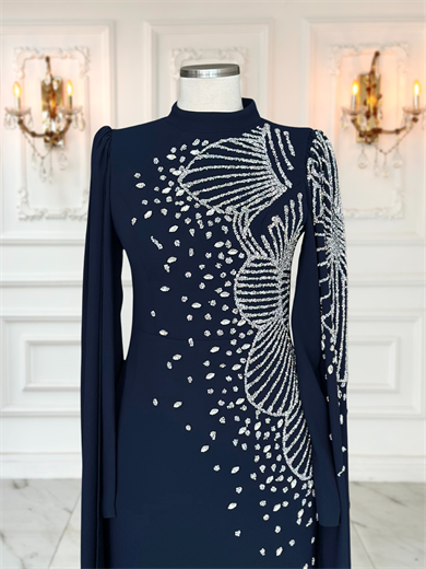 Hüsna Abiye Lacivert