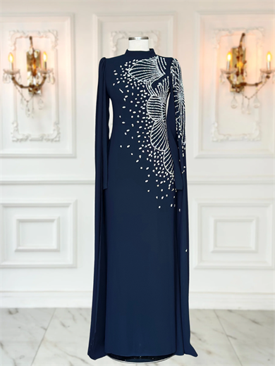 Hüsna Abiye Lacivert