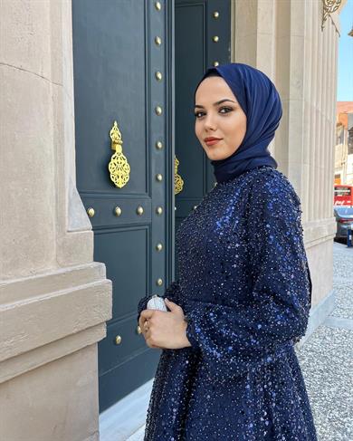 İnci Abiye Lacivert