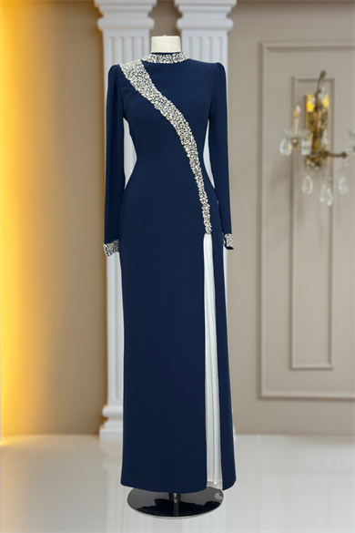 İnci Abiye Lacivert