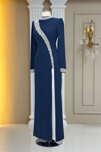 İnci Abiye Lacivert