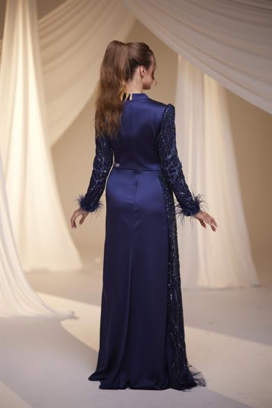 Kamelya Abiye Lacivert