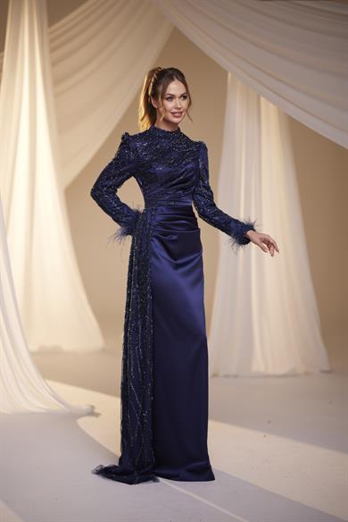 Kamelya Abiye Lacivert