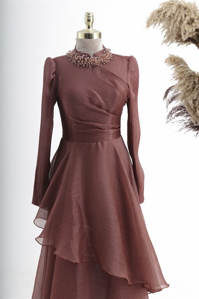 Manolya Tesettür Abiye Bakır