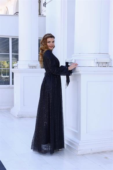Merve Evening Dress Black