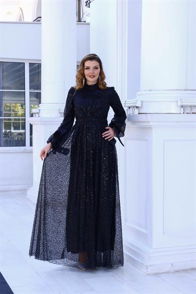 Merve Evening Dress Black
