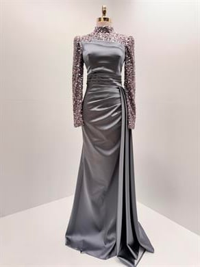 Meyra Evening Dress Gray