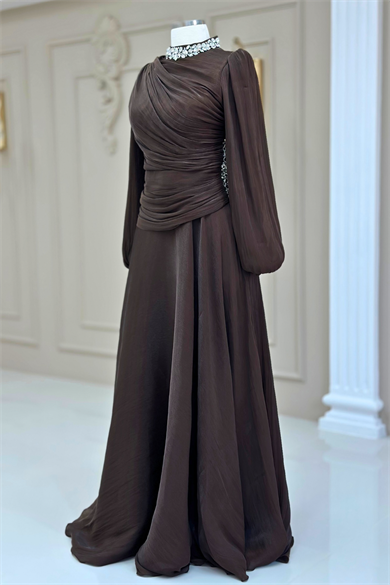 Nergis Abiye Kahverengi