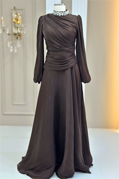 Nergis Abiye Kahverengi