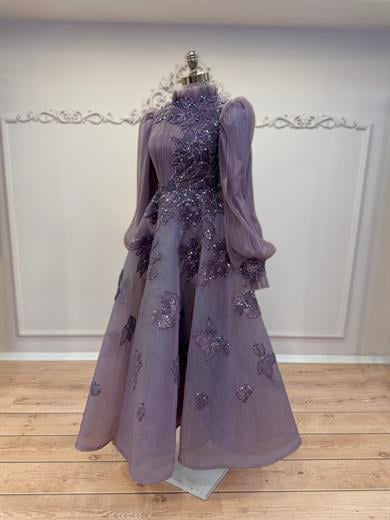 Piliseli Midi Boy Abiye Lila