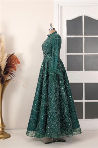 Rozalin Tesettür Abiye Zümrüt