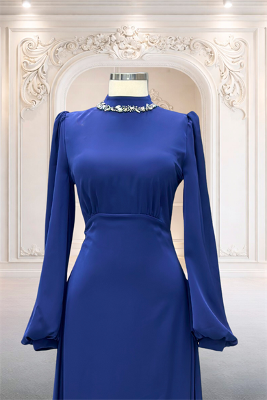 Rüya Saten Abiye Lacivert