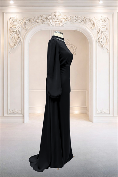 Rüya Saten Abiye Siyah