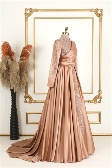 Şehrazat Tesettür Abiye Karamel