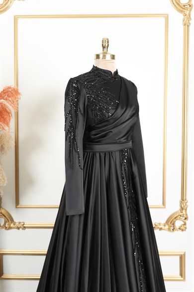 Şehrazat Tesettür Abiye Siyah