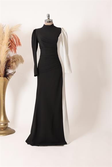 Şimal Abiye Siyah Beyaz