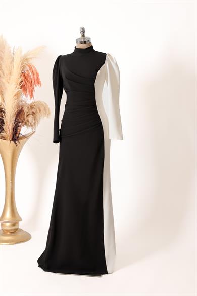 Şimal Abiye Siyah Beyaz