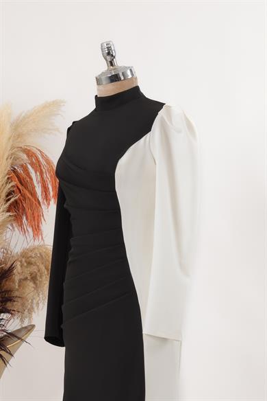 Şimal Abiye Siyah Beyaz