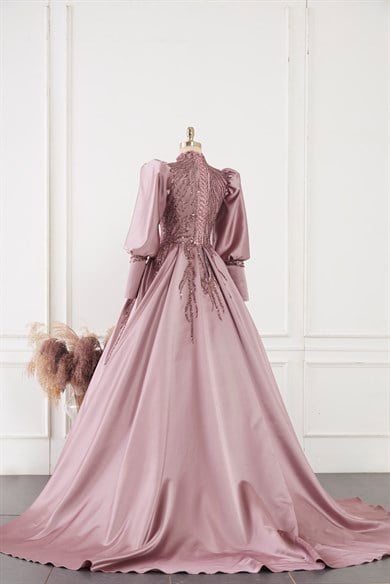 Sindirella Tesettür Abiye Lila