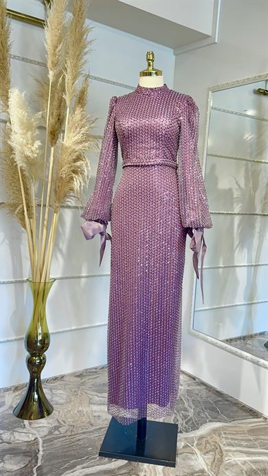 Sude Evening Dress Rose Dried