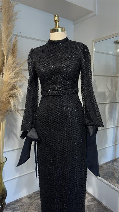 Sude Evening Dress Black 