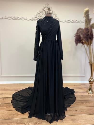 Şura Tesettür Abiye Siyah