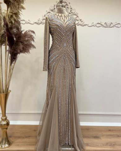 Taşlı Balık Abiye Vizon