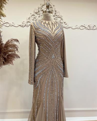 Taşlı Balık Abiye Vizon