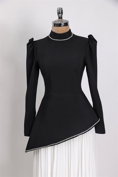 Zarif Abiye Siyah Beyaz